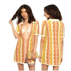 Heartloom Carlisle Cover Up Cotton Knit Dress Revolve Retro 70s style